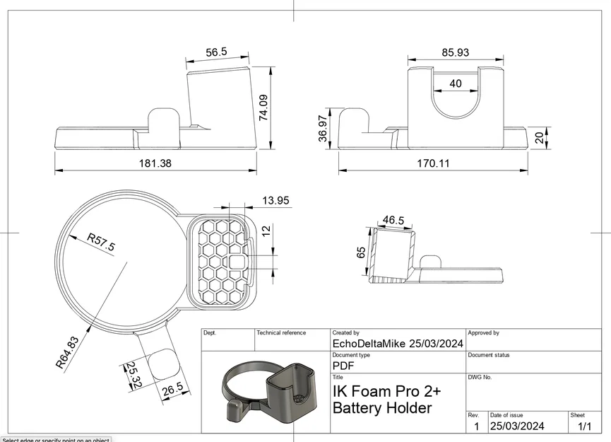 Giá đỡ pin IK Foam Pro 2+ cho Mi Mijia 2 - Image 3