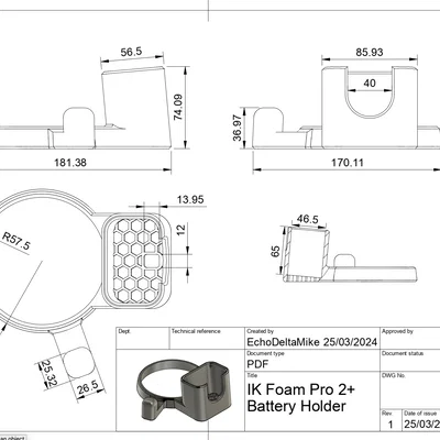 Giá đỡ pin IK Foam Pro 2+ cho Mi Mijia 2