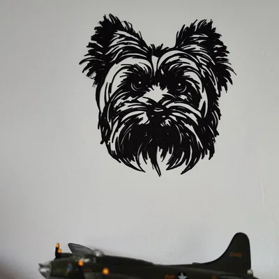 Mô hình trang trí tường hình chó Yorkshire Terrier cực đẹp