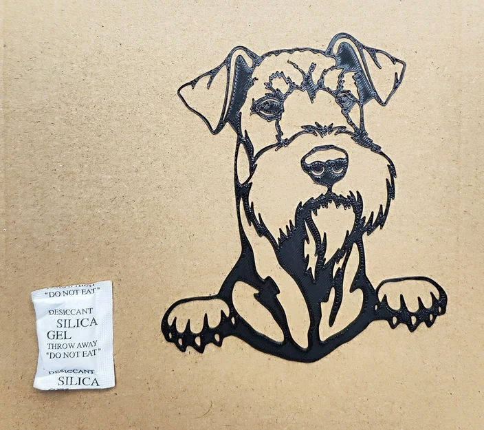 Mô hình trang trí treo tường chú chó Airedale Terrier in 3D độc đáo - Image 1