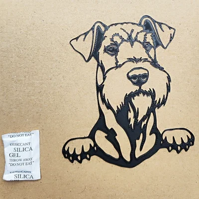 Mô hình trang trí treo tường chú chó Airedale Terrier in 3D độc đáo