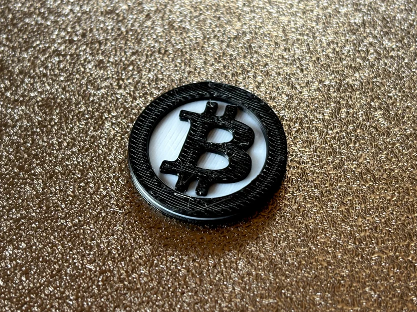 Đồng xu xe đẩy mua sắm Bitcoin (cỡ đồng 1 Euro) - Image 2