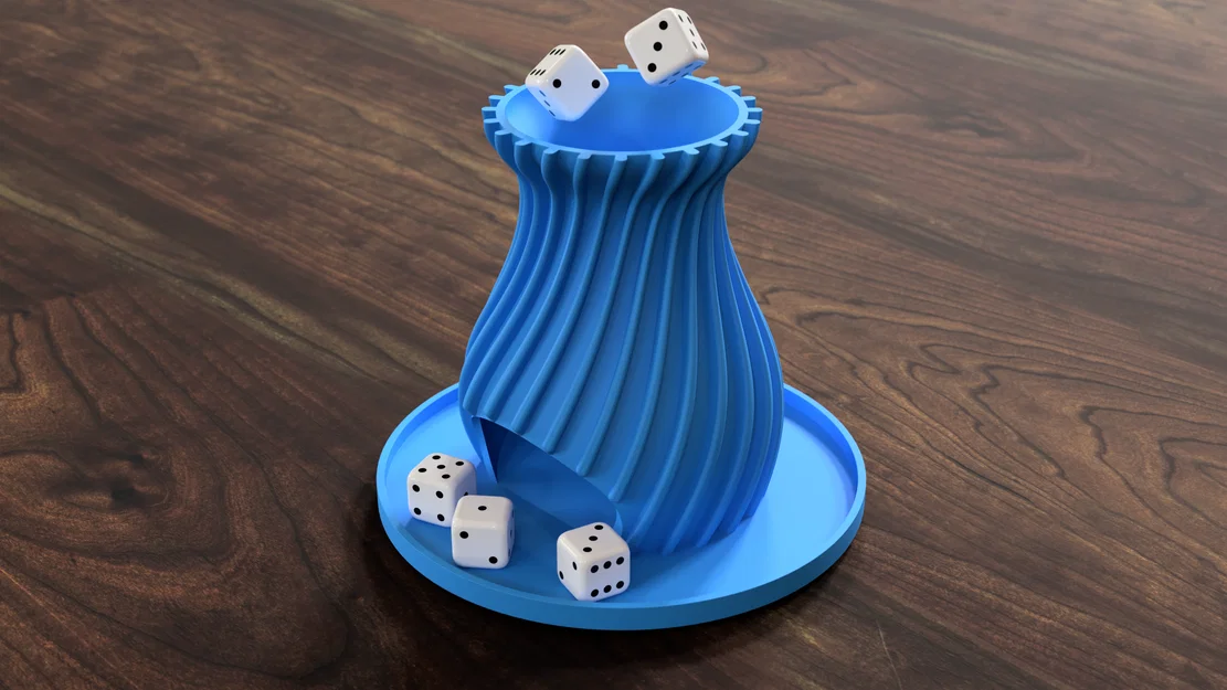 Tháp Đổ Xúc Xắc Xoắn Ốc (Spiral Dice Tower) In Liền Khối Độc Đáo - Image 1