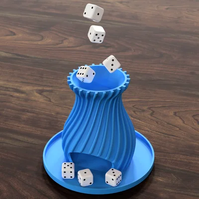 Tháp Đổ Xúc Xắc Xoắn Ốc (Spiral Dice Tower) In Liền Khối Độc Đáo