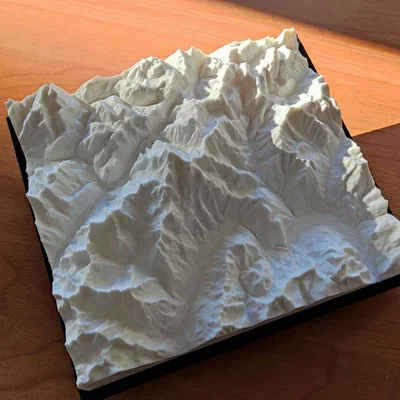 Mô hình mini khối núi Mont Blanc Massif