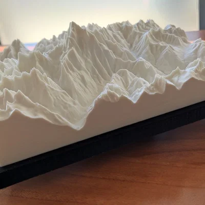 Mô hình mini khối núi Mont Blanc Massif