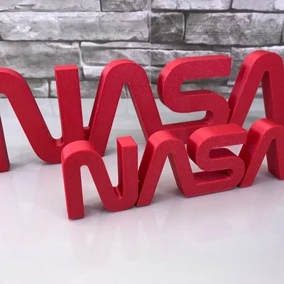 Mô hình trang trí NASA Worm Logo in 3D đẹp mắt