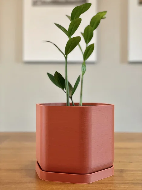 Chậu Trồng Cây Lục Giác Mềm Có Lỗ Thoát Nước & Khay Hứng Nước - Image 1