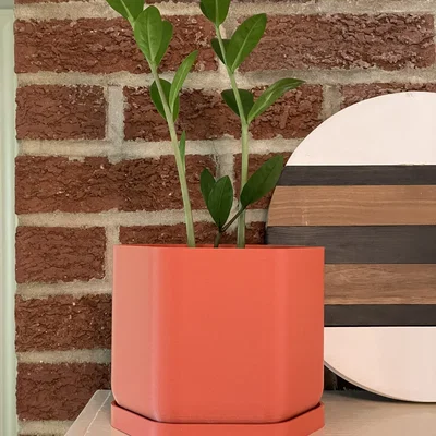 Chậu Trồng Cây Lục Giác Mềm Có Lỗ Thoát Nước & Khay Hứng Nước