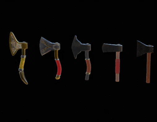 Bộ mô hình rìu chiến đấu (Axe set) - Đạo cụ Cosplay và Trang trí 3D - Image 1