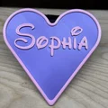 Bảng tên hình trái tim (tùy chỉnh chữ) - Heart Nameplate Customizable - Thumbnail 1