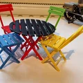 Mô hình bàn ghế Bistro gấp gọn trang trí độc đáo (3D Printing) - Thumbnail 3
