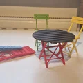 Mô hình bàn ghế Bistro gấp gọn trang trí độc đáo (3D Printing) - Thumbnail 5