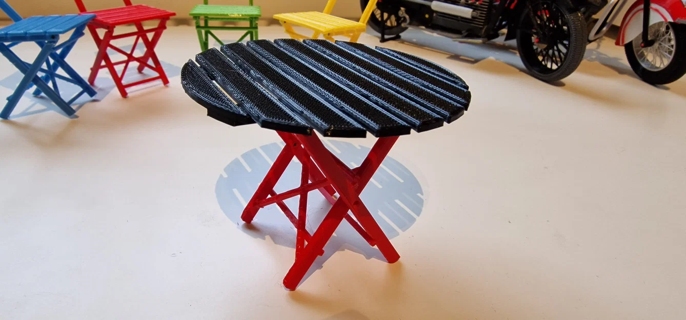 Mô hình bàn ghế Bistro gấp gọn trang trí độc đáo (3D Printing) - Image 7