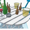 Mô hình bàn ghế Bistro gấp gọn trang trí độc đáo (3D Printing) - Thumbnail 12