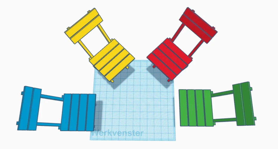 Mô hình bàn ghế Bistro gấp gọn trang trí độc đáo (3D Printing) - Image 16