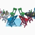 Mô hình bàn ghế Bistro gấp gọn trang trí độc đáo (3D Printing) - Thumbnail 17