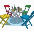 Mô hình bàn ghế Bistro gấp gọn trang trí độc đáo (3D Printing) - Thumbnail 18