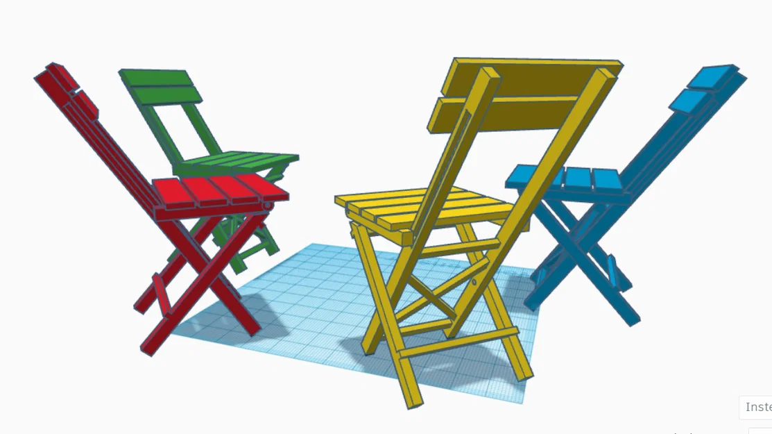 Mô hình bàn ghế Bistro gấp gọn trang trí độc đáo (3D Printing) - Image 19
