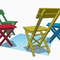 Mô hình bàn ghế Bistro gấp gọn trang trí độc đáo (3D Printing) - Thumbnail 19