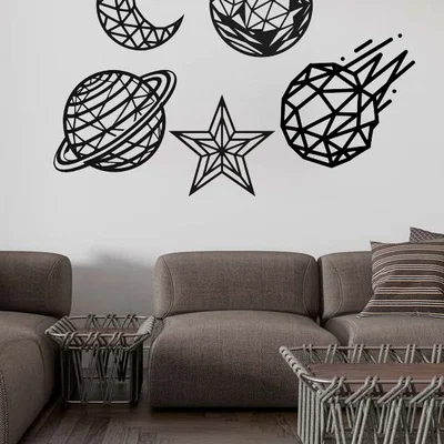 Bộ mô hình trang trí tường chủ đề thiên văn học nghệ thuật