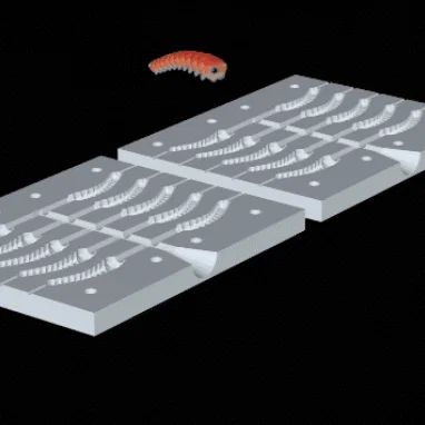 Khuôn in 3D đúc mồi giả câu cá hình con dòi (maggot) siêu nhạy