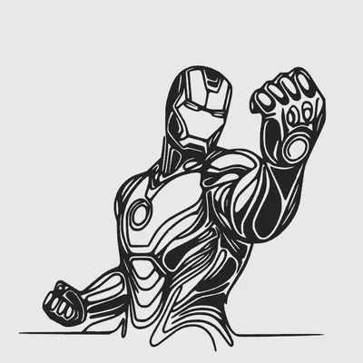 Tranh treo tường 3D Iron Man Marvel - Thiết kế tối giản, dễ in