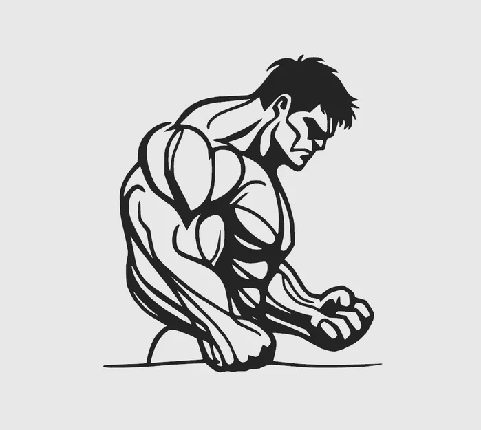 Tranh treo tường 3D Hulk Marvel độc đáo, in 3D dễ dàng - Image 1