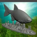 Mô hình tượng cá trang trí để bàn (Fish statue) cực đẹp cho in 3D - Thumbnail 2