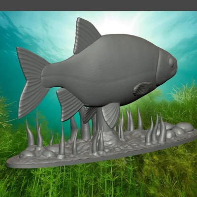 Mô hình tượng cá trang trí để bàn (Fish statue) cực đẹp cho in 3D