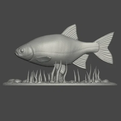 Mô hình tượng cá trang trí để bàn (Fish statue) cực đẹp cho in 3D