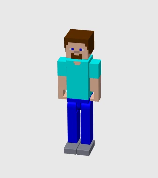 Mô hình 3D nhân vật Minecraft Steve có thể cử động linh hoạt - Image 1