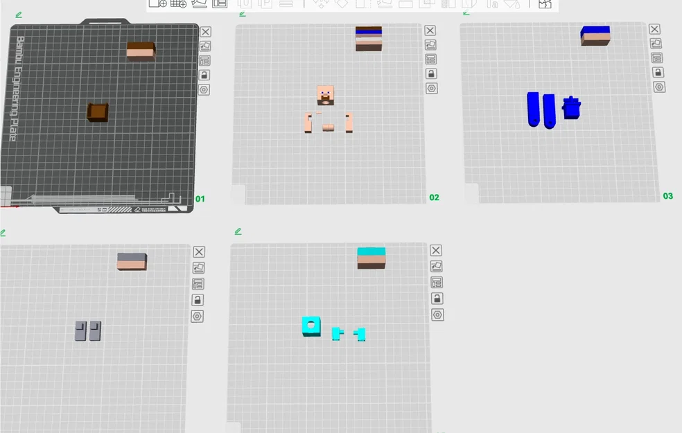 Mô hình 3D nhân vật Minecraft Steve có thể cử động linh hoạt - Image 2