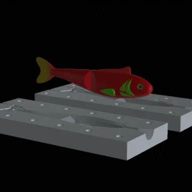Bộ khuôn đúc mồi câu cá 3D (Fishing lure mold) DIY độc đáo