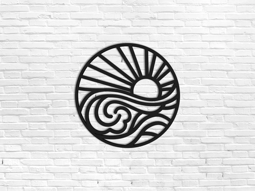 Tranh Treo Tường Nghệ Thuật Sunrise (Bình Minh Trên Biển) Độc Đáo - Image 1