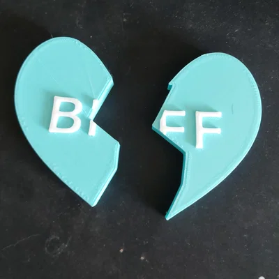 Mô hình 3D trái tim tan vỡ BFF - Quà tặng ý nghĩa cho bạn thân