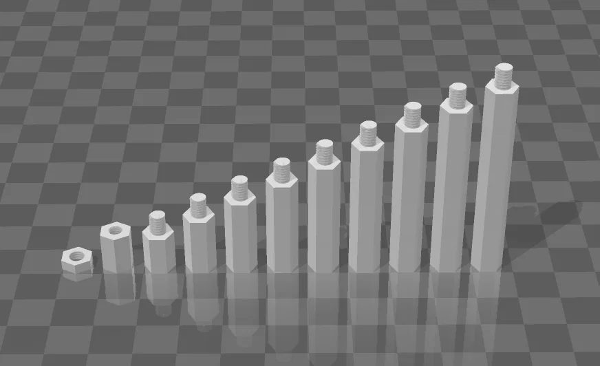 Bộ cọc đệm cách điện M4 cho PCB (Separadores PCB M4) - In 3D dễ dàng - Image 1