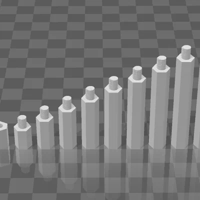 Bộ cọc đệm cách điện M4 cho PCB (Separadores PCB M4) - In 3D dễ dàng