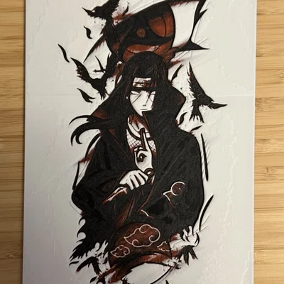 Itachi Uchiha - Hueforge 3 màu