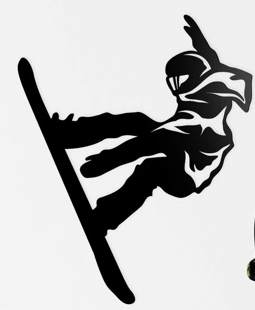 Mô hình tranh treo tường nghệ thuật Snowboard 2D in 3D - Image 1