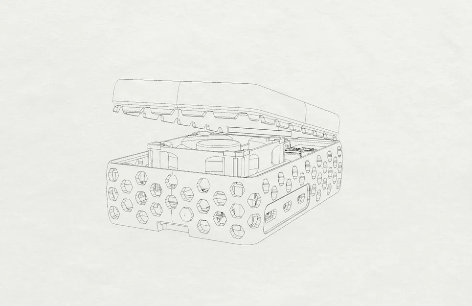 HexCase cho RPi 5 và quạt Noctua 4pin 40mm - Image 5