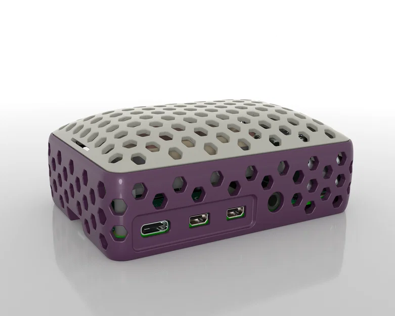 HexCase2 DomeTop Raspberry Pi 4B Case – Vỏ Pi 4B nắp vòm snap không cần vít - Image 1