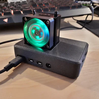 Vỏ RPi4 Ice Tower Cooler Case (tương thích HexCase, nới khe 0.5mm)