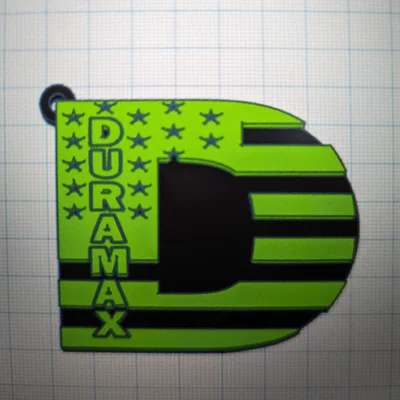 Móc khóa Duramax in 3D độc đáo - Phụ kiện cho người yêu xe