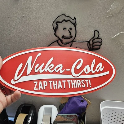 Bảng hiệu treo tường oval Nuka Cola