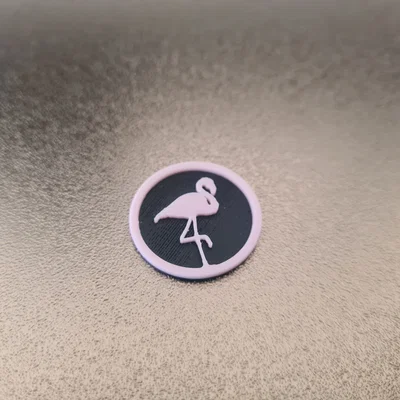 Đồng xu/miếng chip xe đẩy hình hồng hạc (Einkaufswagen)