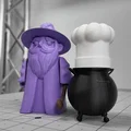 Phù Thủy Articulated (Wizard/Magi/Mage) - Print-in-Place, Dễ In! - Thumbnail 1