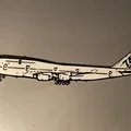 Mô hình trang trí tường Boeing 747 2D độc đáo cho người yêu hàng không - Thumbnail 1