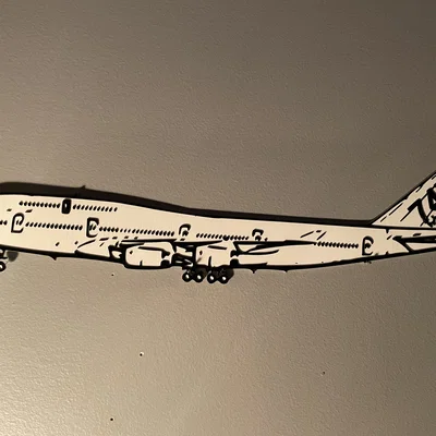 Mô hình trang trí tường Boeing 747 2D độc đáo cho người yêu hàng không