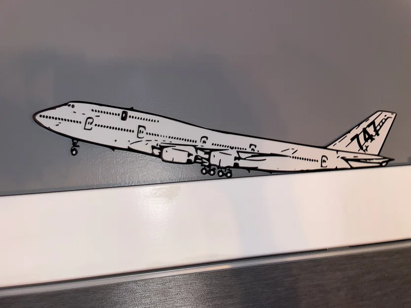 Mô hình trang trí tường Boeing 747 2D độc đáo cho người yêu hàng không - Image 2